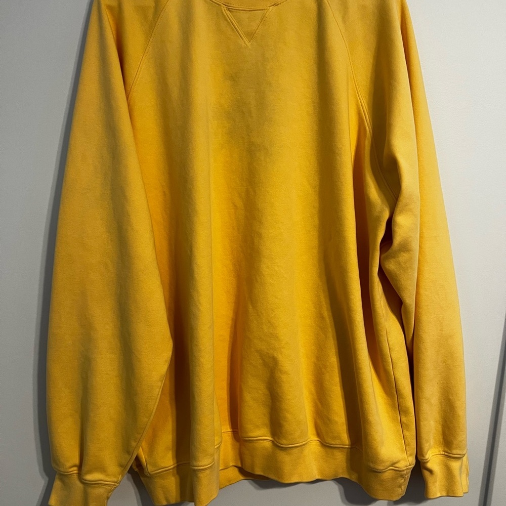 Fairway & Greene Yellow Crewneck Sweater Pima Cotton XXL
